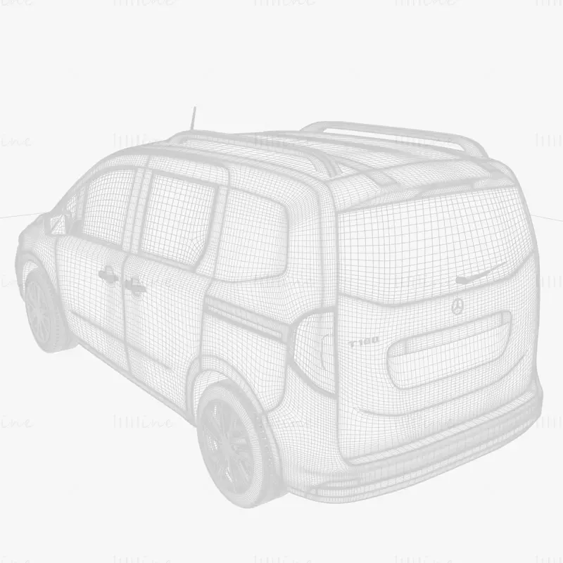 نموذج سيارة مرسيدس بنز تي كلاس ثلاثي الأبعاد