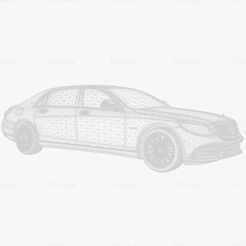 Mercedes Maybach S560 4 MX222 2018 Araba 3D Modeli