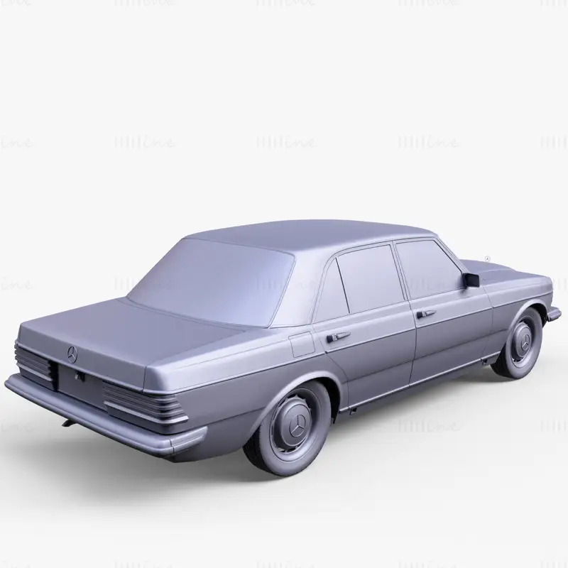 梅赛德斯 MB W123 汽车 3D 模型