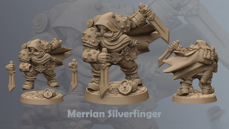 メリアン シルバーフィンガー 3D プリント モデル STL