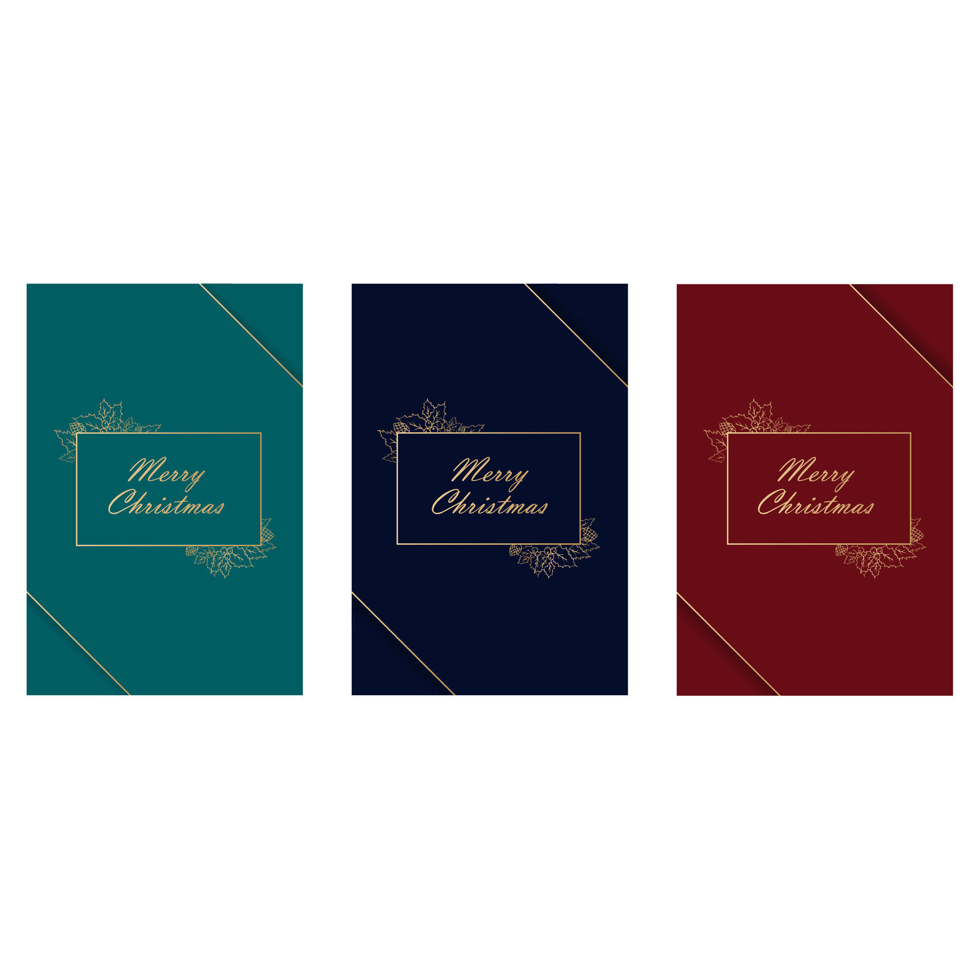 Merry Christmas card's set