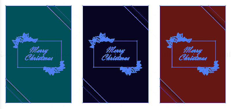 Набор векторных открыток с Рождеством Христовым