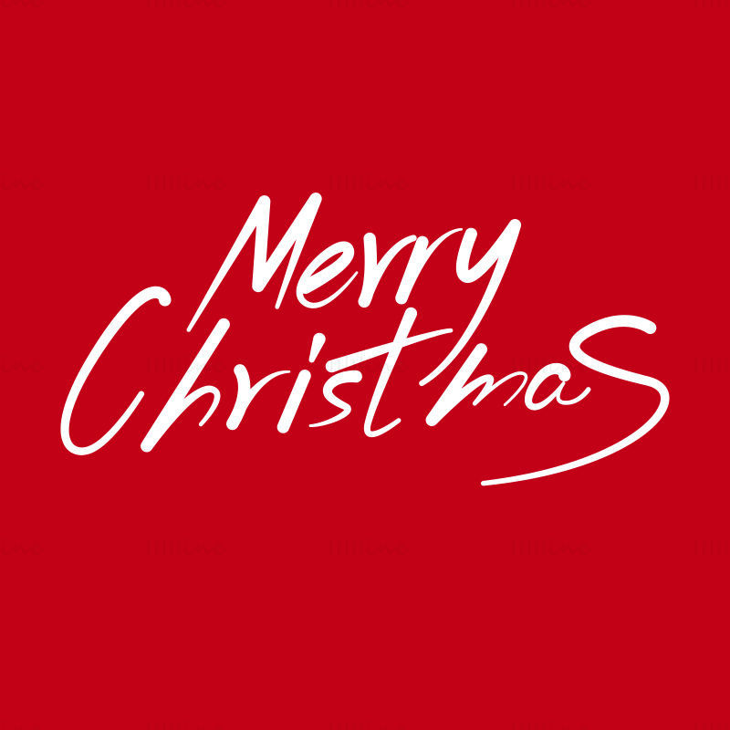 Merry Christmas Text Design Vector in png