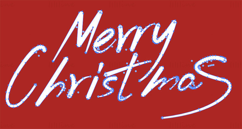 Merry Christmas Text Design Vector en png
