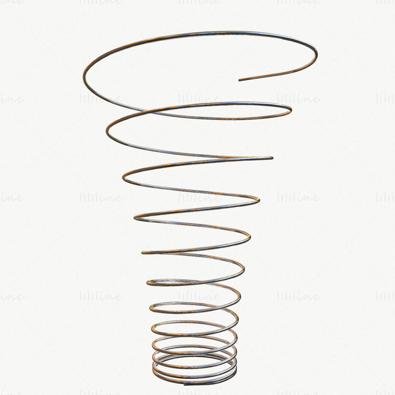 Металлическая спиральная пружина 3D модель ULTIMATE COLLECTION