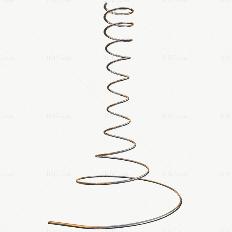Metal Spiral Yay 3D Model ULTIMATE KOLEKSİYONU