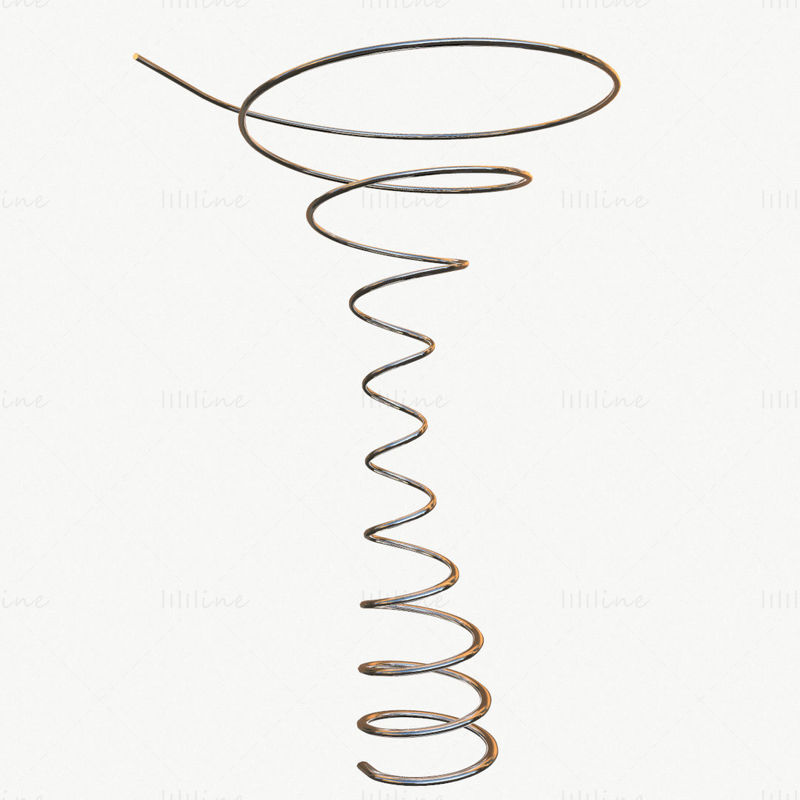3D model kovinske spiralne vzmeti ULTIMATE COLLECTION