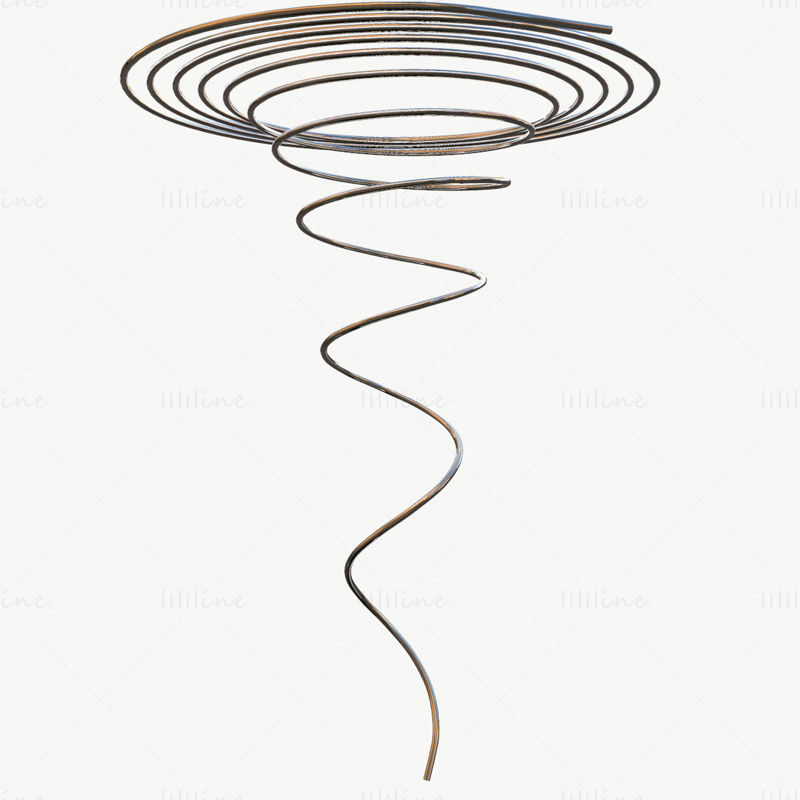 Металлическая спиральная пружина 3D модель ULTIMATE COLLECTION