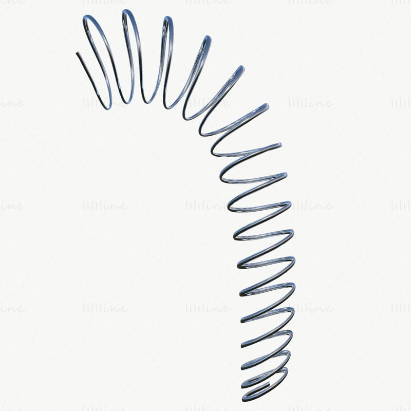 Metal Spiral Spring 3D Model ULTIMATE COLLECTION