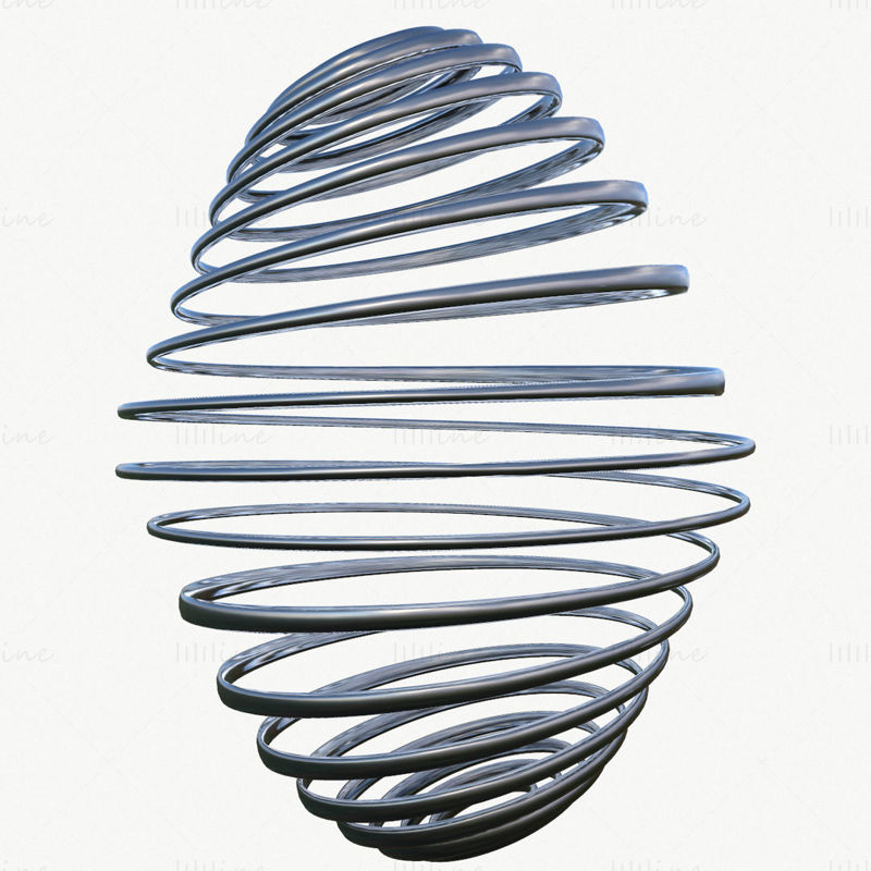 Metallspiralfeder 3D-Modell ULTIMATE COLLECTION