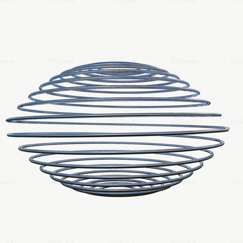 Metal Spiral Yay 3D Model ULTIMATE KOLEKSİYONU