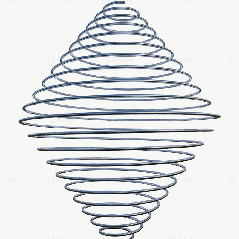3D model kovinske spiralne vzmeti ULTIMATE COLLECTION