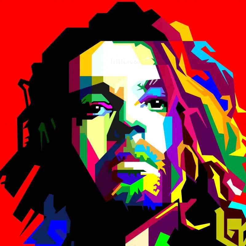 Michael Hutchence INXS zpěvák Pop Art WPAP Vector