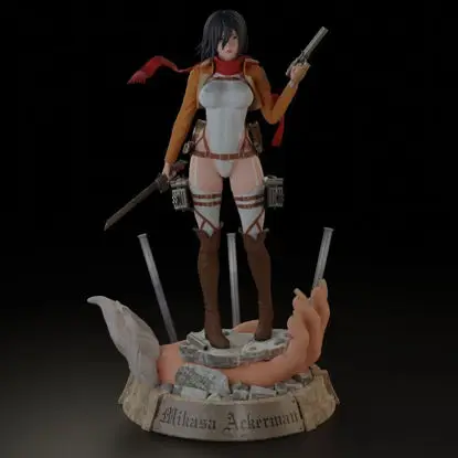 Mikasa Ackerman - Attack on Titan 3D Model Ready to Print STL