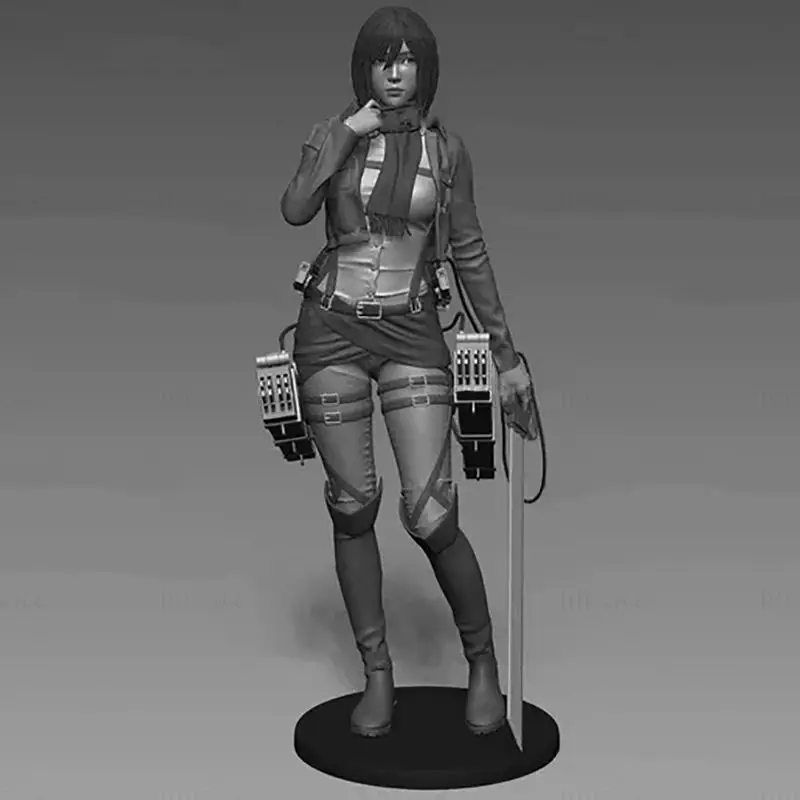 Mikasa Ackerman Attack on Titan 3D Print Model STL