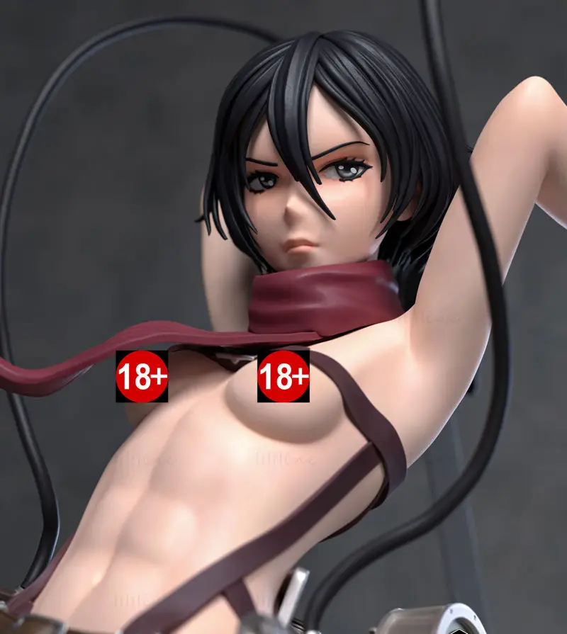 Figuras de Mikasa Ackerman NSFW Modelo de impresión 3D STL