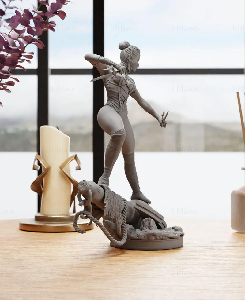 Datoteke STL modela za 3D-tiskanje igre Mortal Kombat za Mileeno