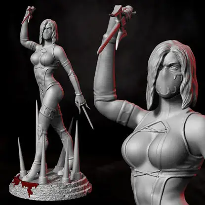 Mileena (Mortal Kombat) 3D Print Model STL Files - High-Detail Fighter Model for Fans