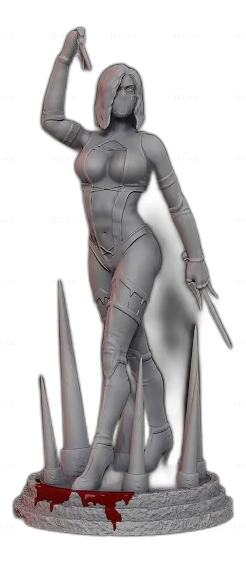 Mileena (Mortal Kombat) 3D-Druckmodell STL-Dateien - Hochdetailliertes Kämpfermodell für Fans