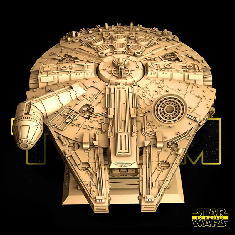 Halcón Milenario - Modelo de impresión 3D de Star Wars STL