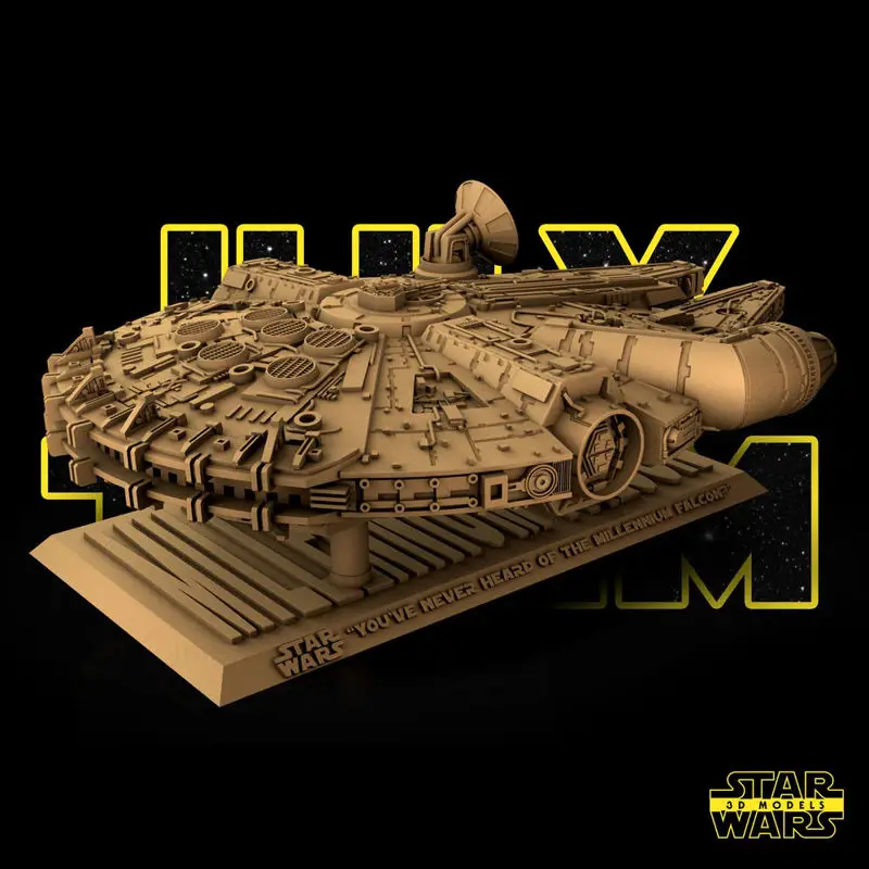 Millennium Falcon - Star Wars 3D-utskriftsmodell STL