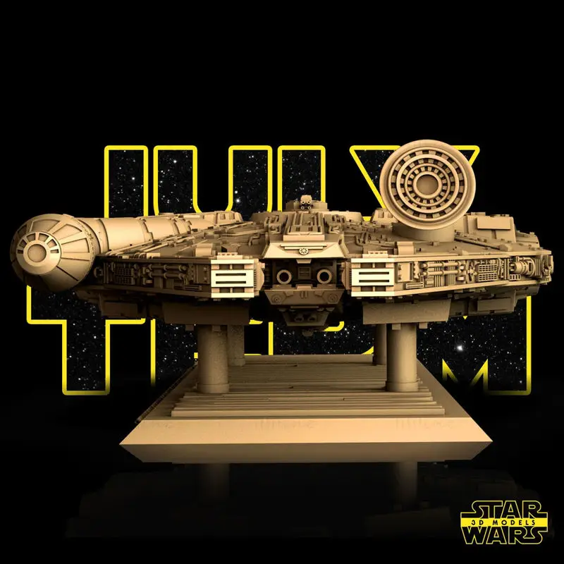 Halcón Milenario - Modelo de impresión 3D de Star Wars STL