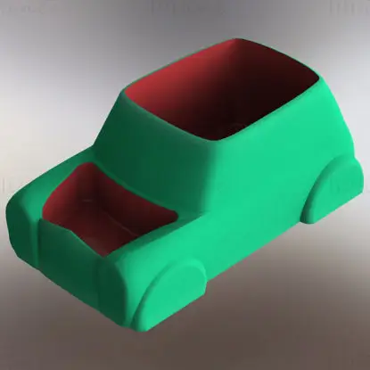 Modelo de impresión 3D de caja de almacenamiento para mini automóvil