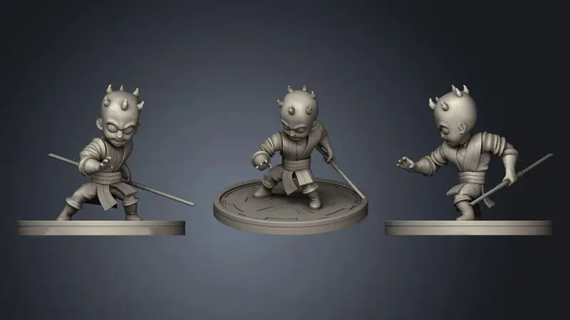 Mini Darth Maul - Star Wars 3D Print Model STL