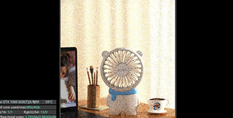 Mini ventilador de mesa pequeno modelo de cena 3d