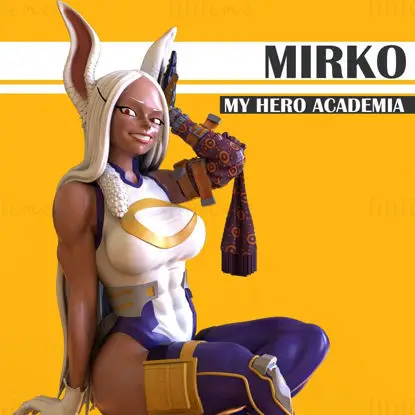 Modelo de impresión 3D STL de Mirko My Hero Academia