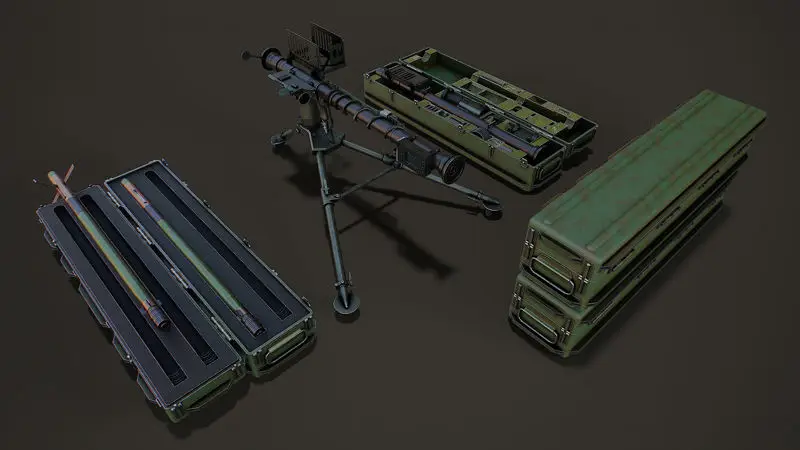 Missile launcher scene 3d model