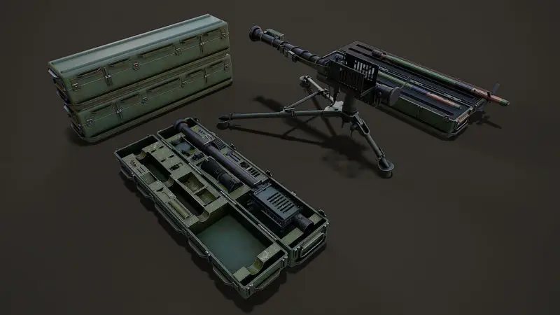 Missile launcher scene 3d model