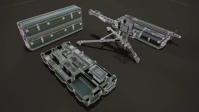 Missile launcher scene 3d model