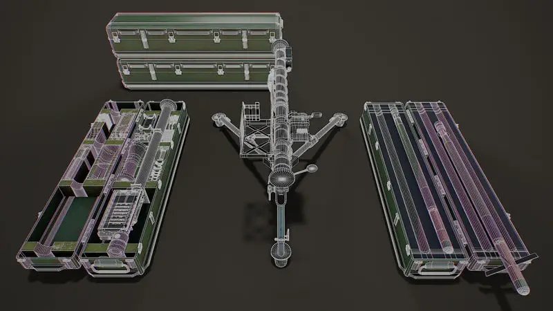 Model 3d pentru scena lansator de rachete