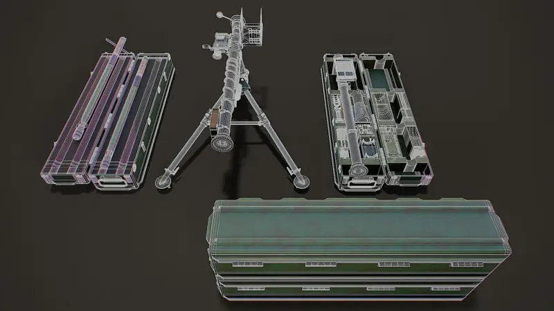 Missile launcher scene 3d model