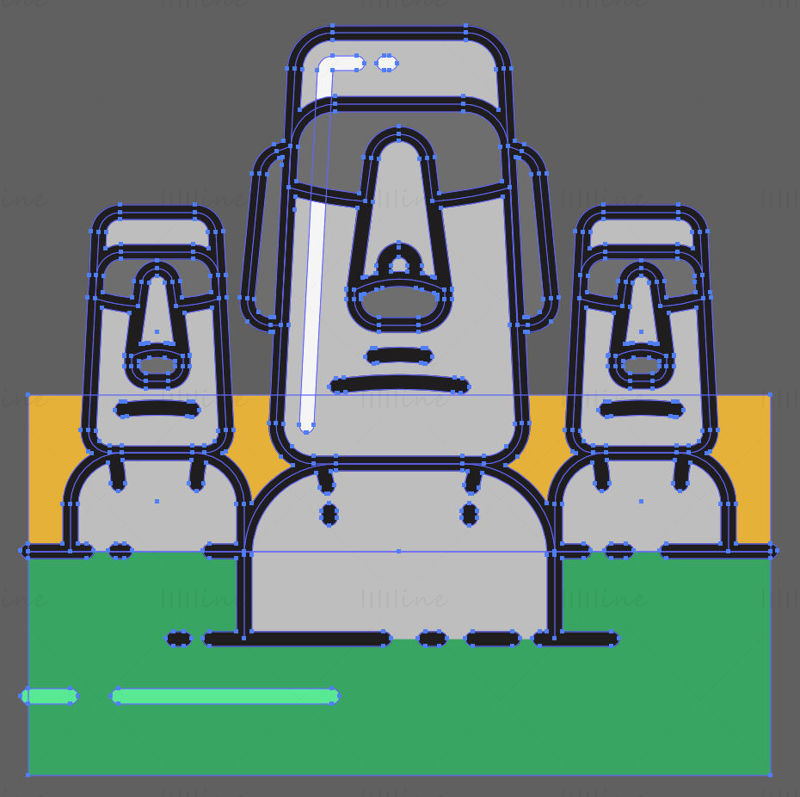 Moai vector illustration