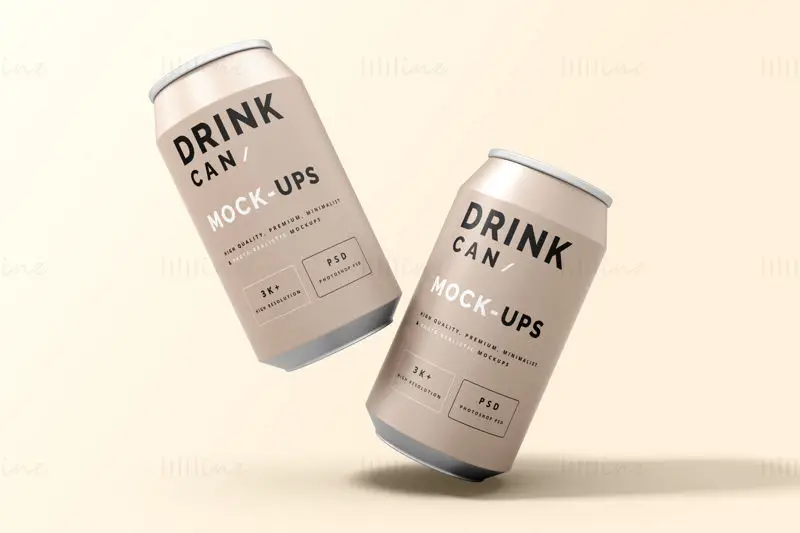 Mockup A Set of Drink Can design