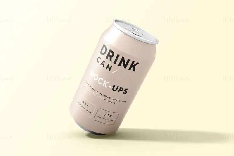 Mockup Drink peut concevoir PSD