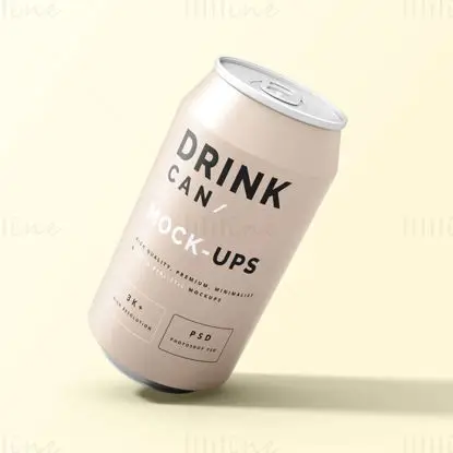 Mockup Drink can design PSD