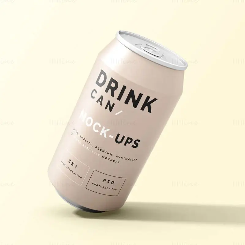 Mockup Drink kan designe PSD
