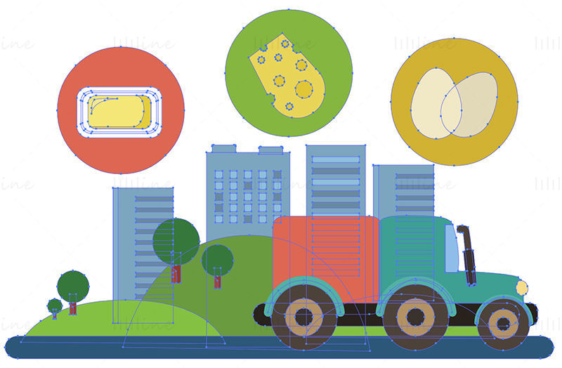 Modern agriculture vector illustration