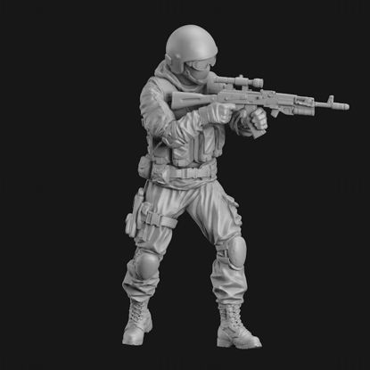 现代士兵3D打印模型