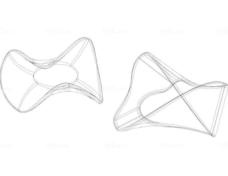 メビウス形状幾何学アート 3D プリントモデル STL