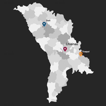Harta Infografică Republicii Moldova editabilă PPT și Keynote
