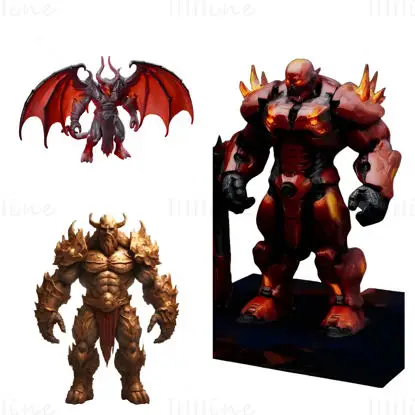 Zbirka 3D tiskanih modelov Molten Beasts