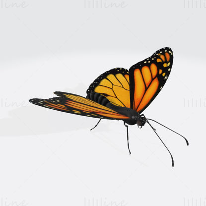 3D-Druckmodell eines Monarchfalters