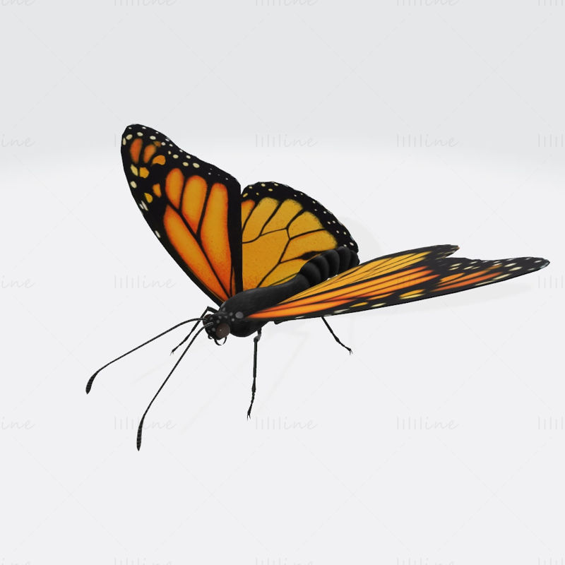 3D-Druckmodell eines Monarchfalters