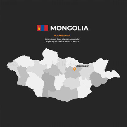 Mongolia Infographics Map editable PPT & Keynote