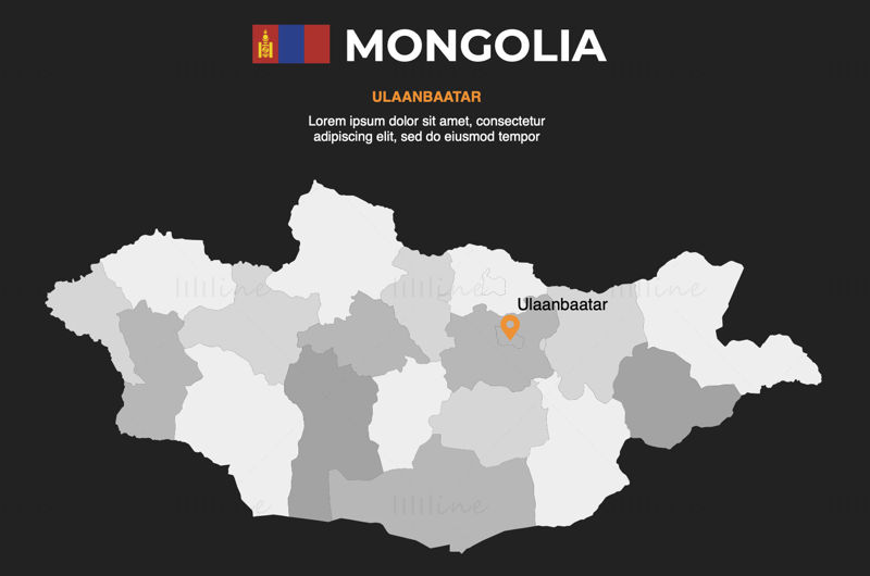 Mongolia Infographics Map editable PPT & Keynote