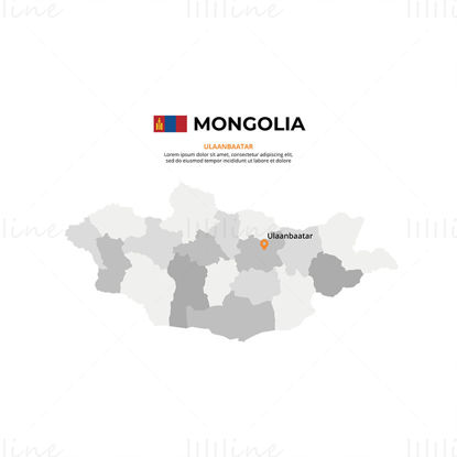 Moğolistan harita vektörü